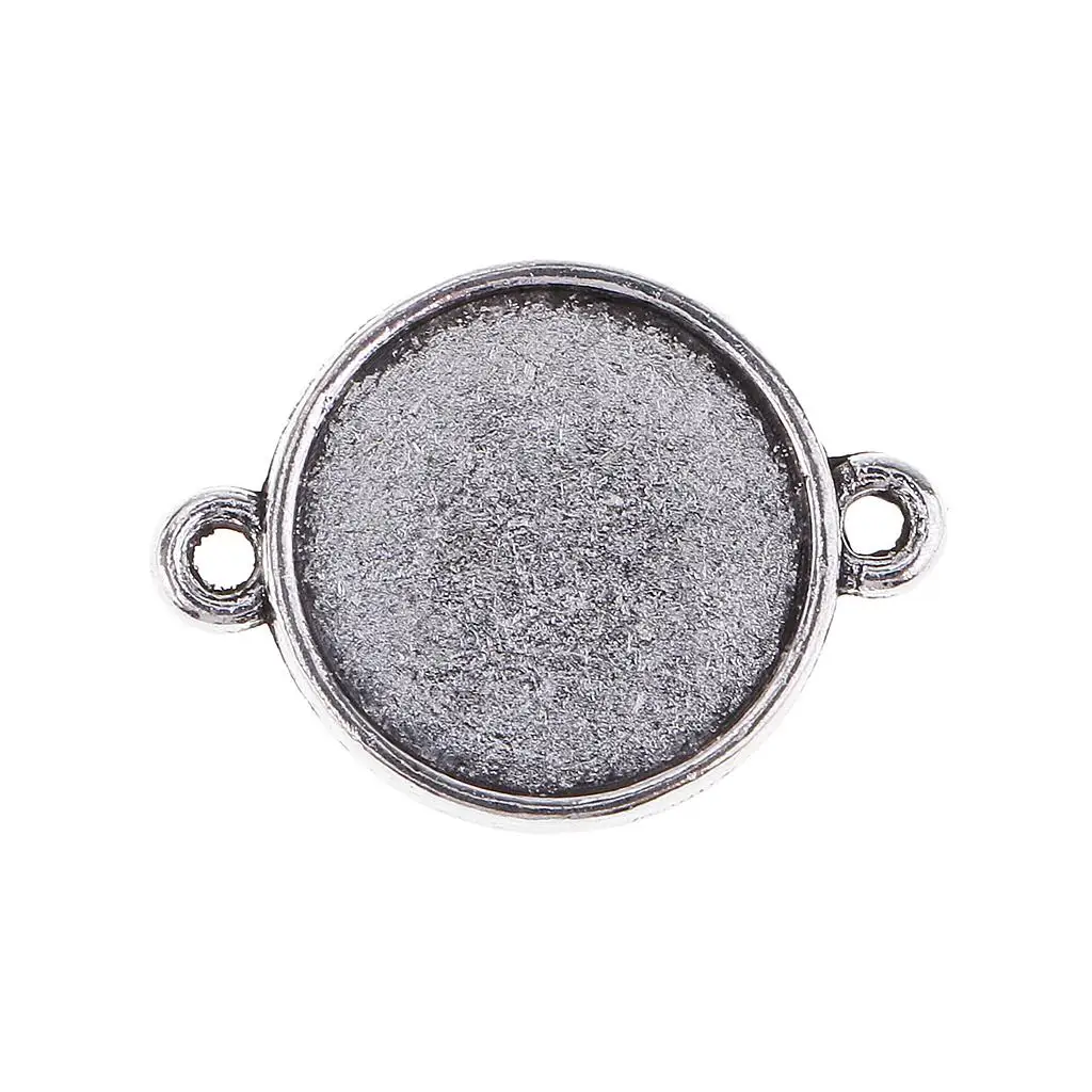 Tibetan Silver Blank Cabochon Pendant Base Jewelry Accessories DIY Necklace Settings for Creative Projects