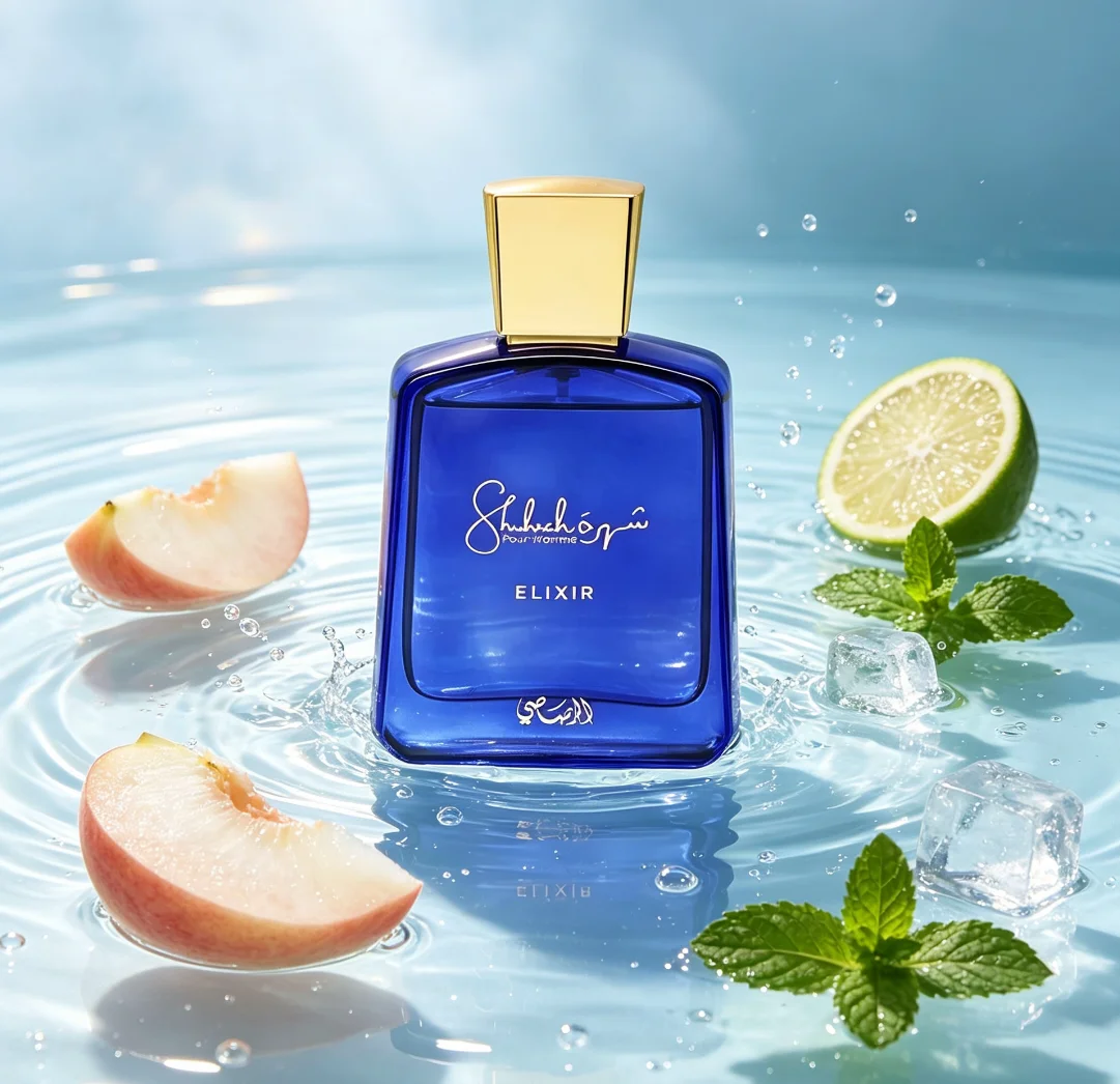 Shuhrah Elixir Pour Homme Perfume 90Ml, Gorgeous Fruity‑Oud Note, Bright Lemon‑Pineapple Balance Woody Heaviness, Jasmine Soften Aroma, Long‑Lasting Wear, Fit For Date And Business Banquet.
