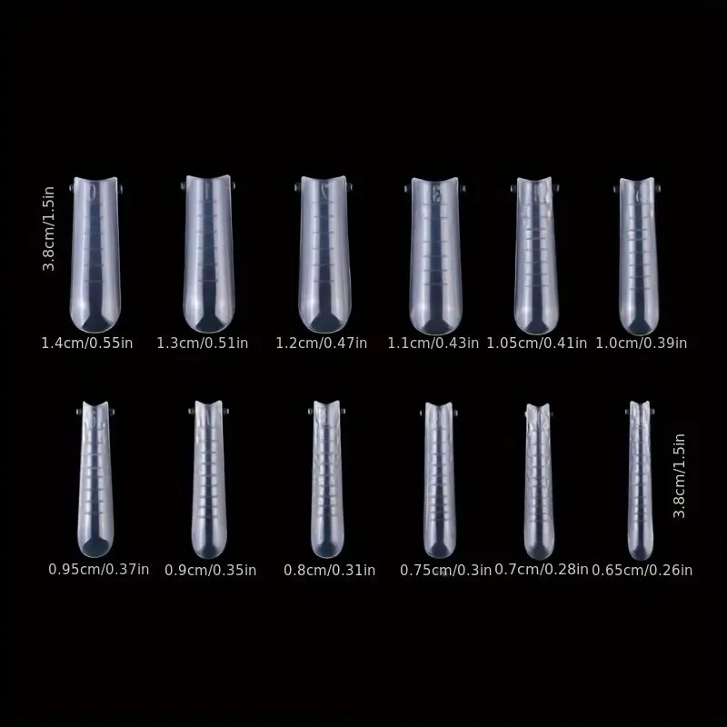 120 قطعة من أشكال أظافر شفافة على الوجهين، تغطية كاملة، صناعة قوالب جل سريعة، قوالب تمديد طرف الأظافر، قوالب أظافر ذات طبقة علوية