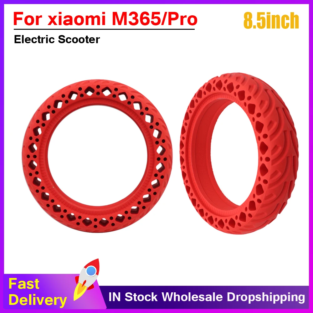 Rubber Solid Tire 8.5 Inch Electric Scooter Honeycomb Shock Absorber Damping Tyre for Xiaomi M365 Pro Pro2 Non-pneumatic Tires