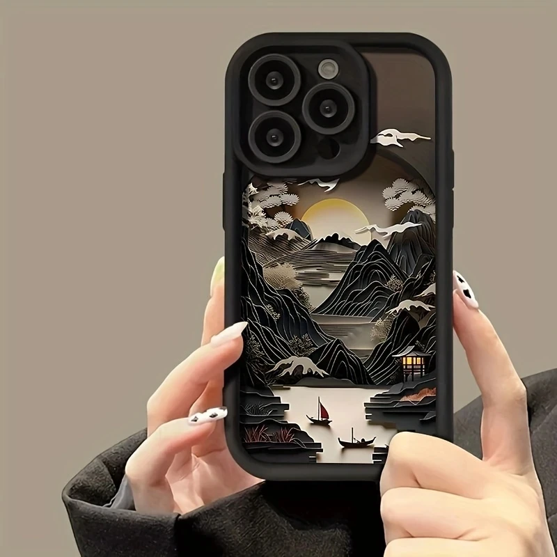 

Mountain and Water Painting Phone Case for Samsung Galaxy S25 Ultra S24 S22 Plus S21 S23FE A54 A34 A16 A36 A56 A55 A35 A15 Cover