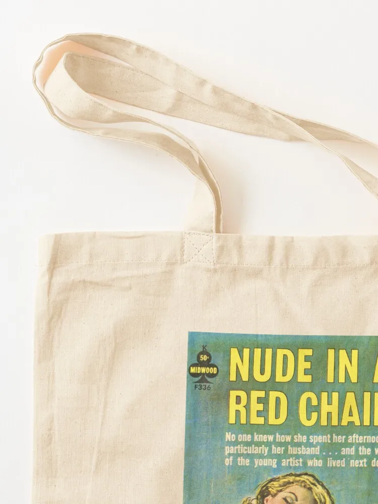 NUDE IN A RED CHAIR Tote Bag shopping cart bags Canvas shopping trolley bag large tote bag