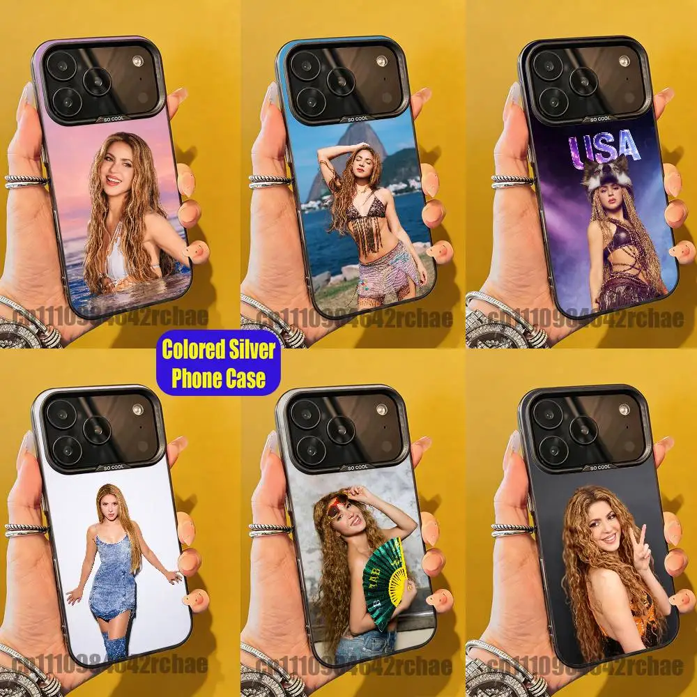 

For Singer S-Shakira Dancer Phone Case iPhone 15,17,12,14,13,16,11,E,Max,Plus,Air,Pro,Mini Custom Color Silver Cover