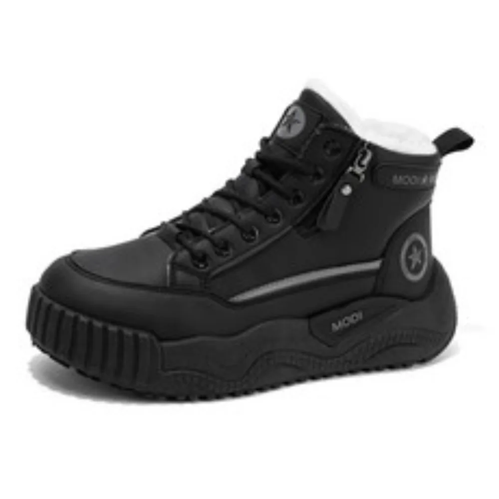 

White Snow Boots Women's Winter Cute Short Cotton Boots Thick Bottom Fur Bootlined Thickened Warm Cotton Shoes round Toe Rubber