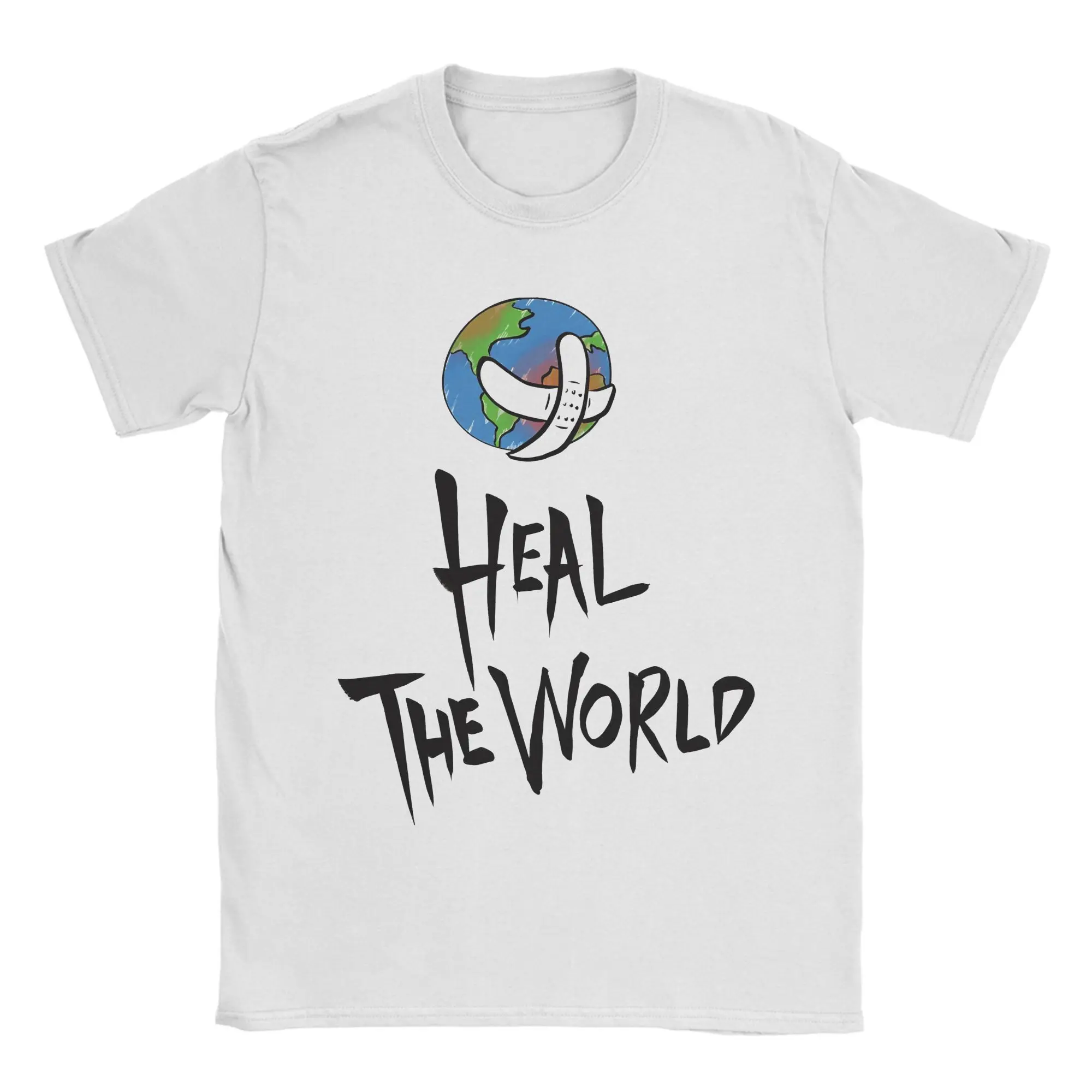 Heal The World MJ Signature T-Shirts for Men Women  Vintage 100% Cotton Tee Shirt Crew Neck Short Sleeve T Shirt Unique Clothes