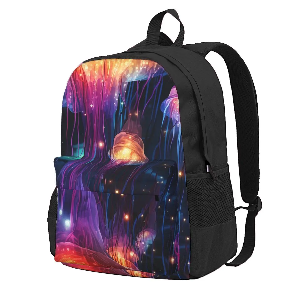 

Aquatic Symphony Serene Jellyfish Student Backpack School Bag Hiking Travel Daypack for Men Women Fashion Bookbag Shoulder Bags