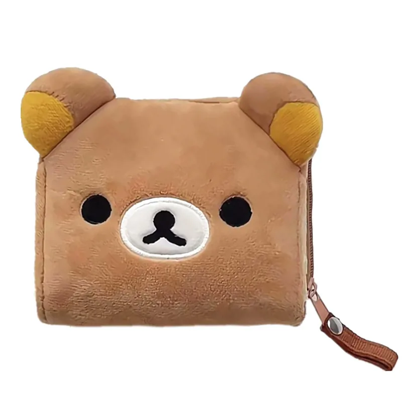 New Cute Rilakkuma Bear Girls Children Plush Coin Purse Case Small Wallets For Women