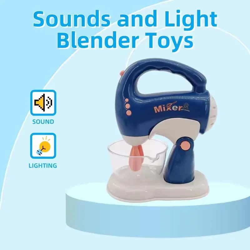 Interactive Electric Kitchen Playset for Kids Mini Simulation Household Appliances Light Toy Gift for Boy Girls Home Kitchen Fun