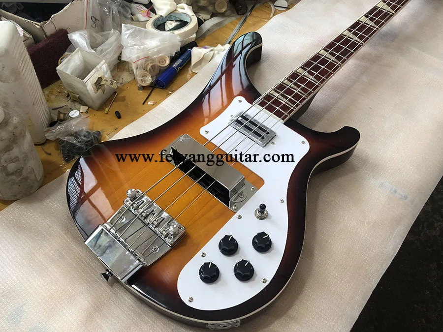 Electric Bass Guitar,4 Strings, Output Jack, 4003Sunburst Color, High Quality, Custom Guitar, Free Shipping