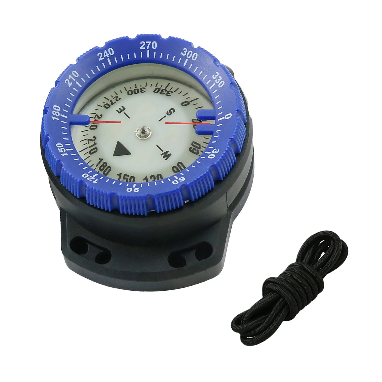 

50M Underwater Diving Compass Luminous Dive Wrist Compass Waterproof Navigation Tool with Elastic Rope for Diving Camping