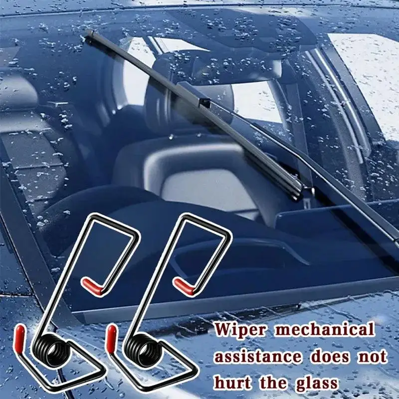 New Windshield Wiper Booster Spring Universals Wiper Fastener Reduce Noise&Vibration Aniti Sratch Rubber Wiper Gr​ipper