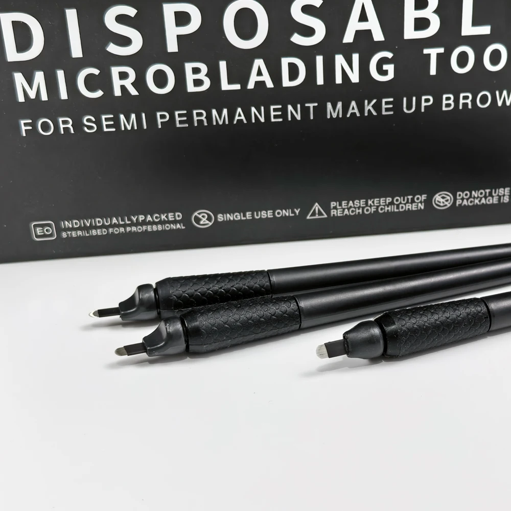 10 Pz 0.15/0.18mm 18U Usa E Getta Microblading Manuale Penna Del Tatuaggio Trucco Permanente Sopracciglio Penna Del Tatuaggio Manuale