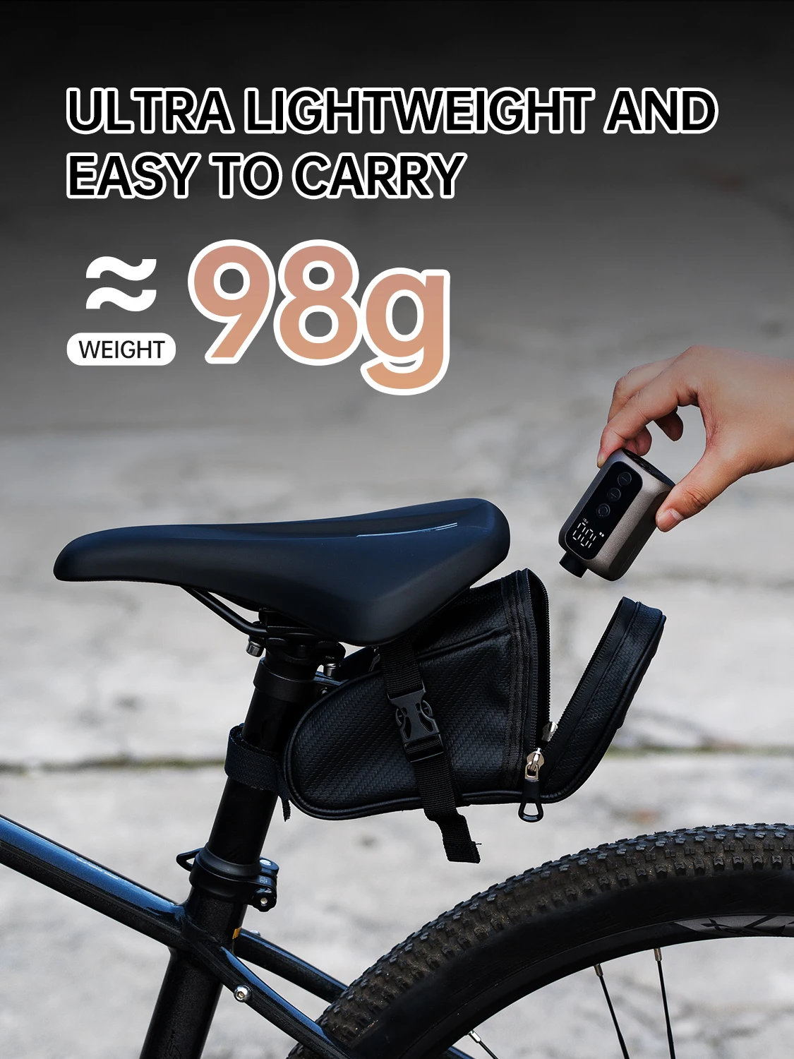 BSCOBBER Fahrrad Zubehör Radfahren Elektrische Reifen Inflator Mini Velo Luftpumpe Tragbare Ersetzen Co2 Inflator Fahrrad MTB A5S – Detail 4