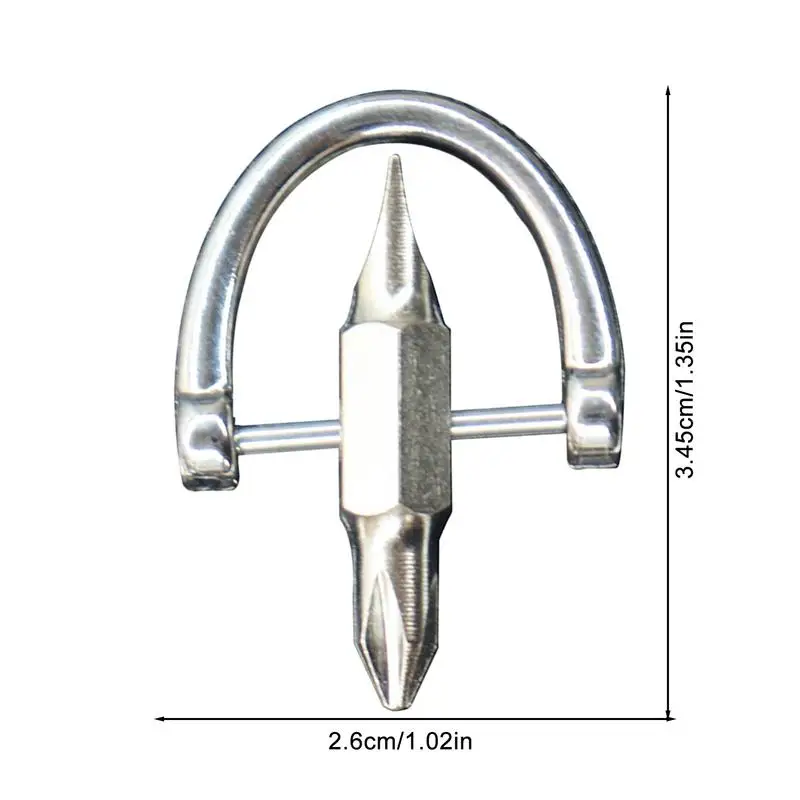 Portable Key Ring Keychain Screwdriver Multifunction Repair Tool Phillips Slotted Screwdriver Pocket Gadget Screw Removal Tools