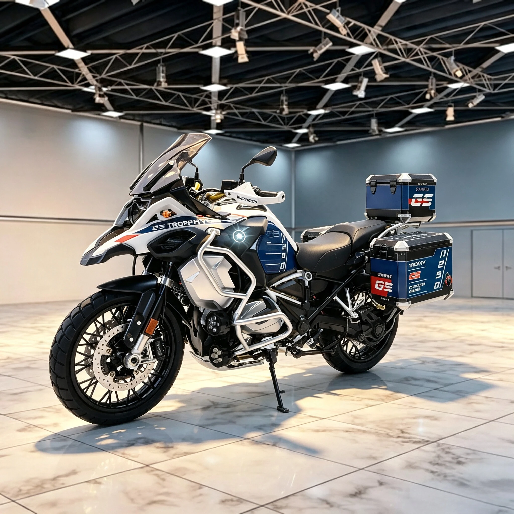 1:7 R1250 GS Combustion Exhaust ADV Alloy Racing Motorcycle Diecast Street Sports Model Simulation Sound Light Collection Gift