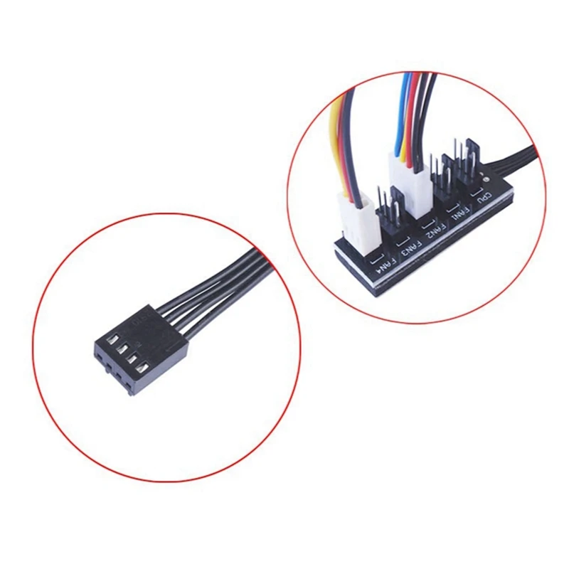 Hot TTKK 4 Stuks 40Cm 1 Tot 5 4-Pin Molex TX4 PWM Fan CPU HUB Splitter PC Case Chasis Cooler Verlengkabel Adapter Controller