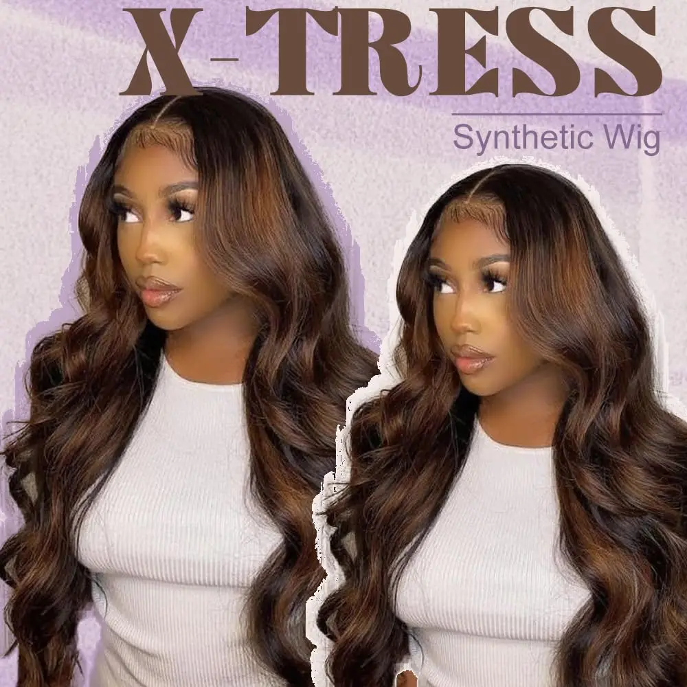 オンブレブラウン 4x4 レースフロントウィッグ ボディウェーブウィッグ ダークルート付きウィッグ 13x4 HDレースフロント人毛 オンブレボディウェーブ グルーレス