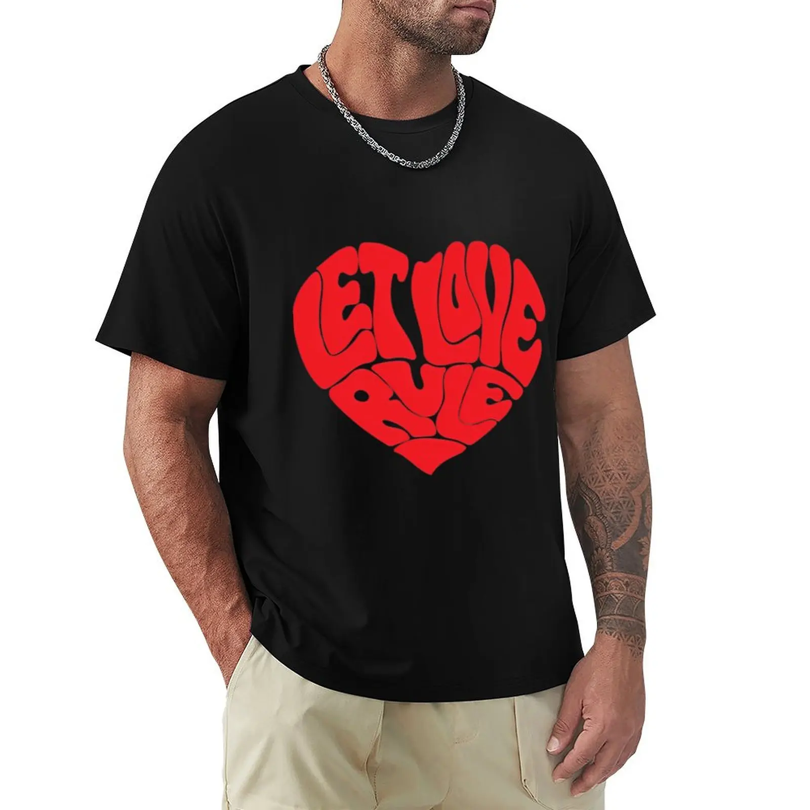 Let Love Rule - Lenny Kravitz T-Shirt men t shirt cotton 100% T-Shirt