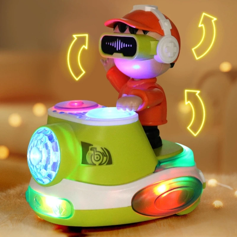 Light Up Rocking DJ Boy Toy Cartoon Musical Boy Toy Obstáculo Evite Brinquedo Infantil