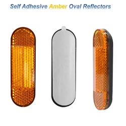 Auto-adesivos Amber Reflectors, Side Mark, Traseira, Cauda, Peça de sinal para motocicleta ATV, Quad-Biking, RVs, Caravana, Auto, Caminhões, 72x23mm