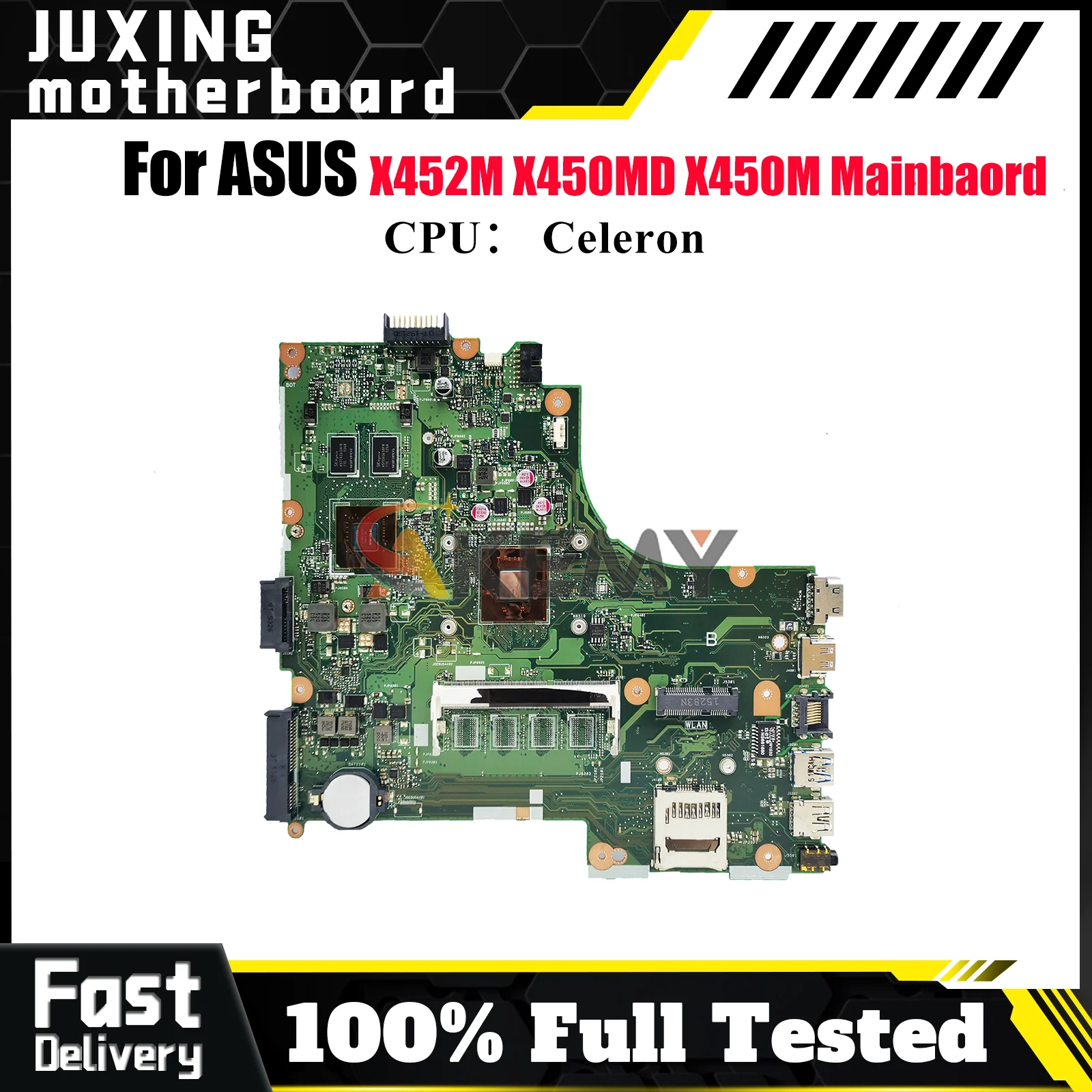 

Материнская плата для ноутбука X450MD для ASUS VivoBook X450MD X452M X450MJ X450M, материнская плата для ноутбука с процессором Celeron, ОК, быстрая доставка