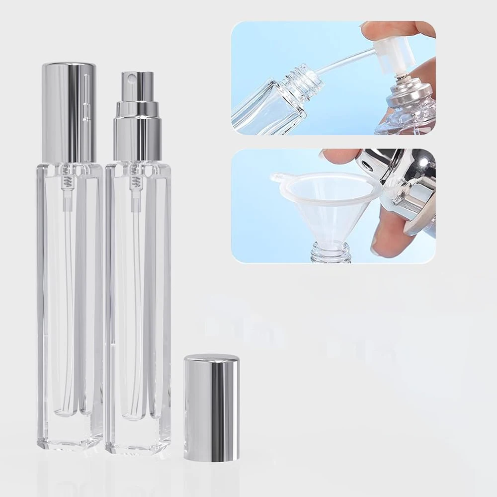 5-częściowy atomizer do kolony pusty, mini butelka na perfumy 10 ml, kieszonkowy rozpylacz do perfum, podróżny rozpylacz i pojemnik na próbki