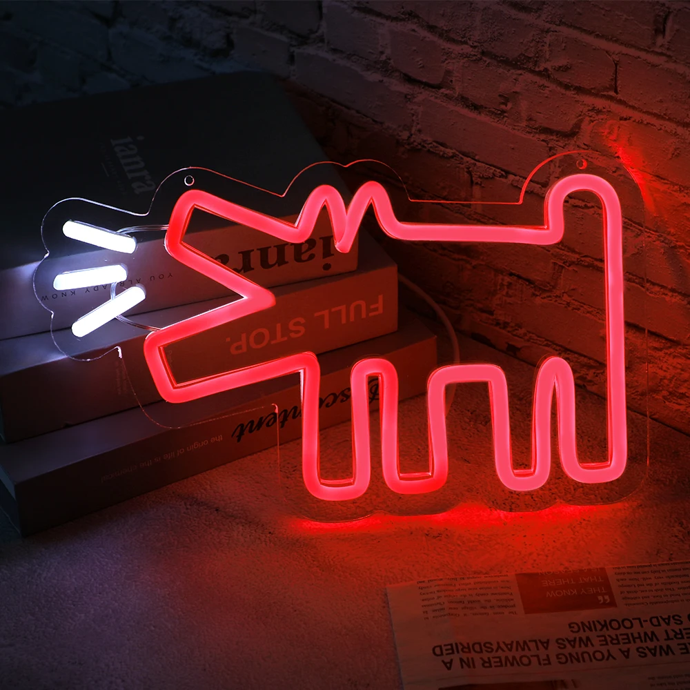 Imagem -02 - Cão Latindo Led Neon Sign Pet Shop Decor Luz Personalizada Presente para Pet Lover Decoração da Parede do Quarto Kids Room Night Light