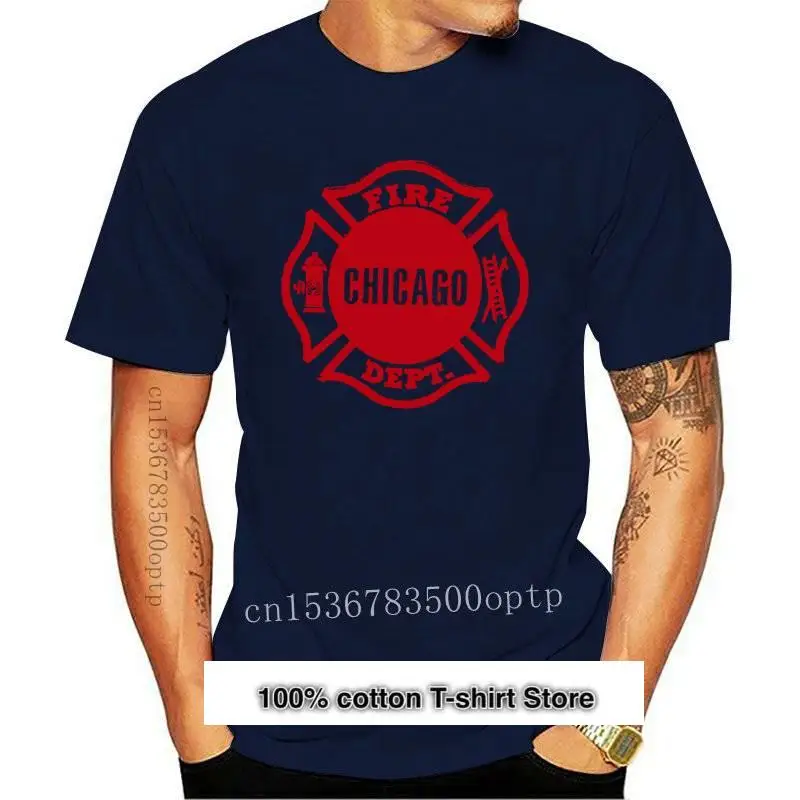 

New 2023 Chicago Firefighter Fire Department Engine 57 Navy T-Shirt S-6Xl