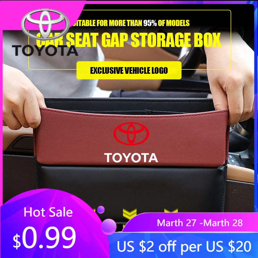 

Новинка 2026: Органайзер для хранения в щель сиденья автомобиля Toyota (карты, телефон, ключи) – для Toyota C-HR, Camry, RAV4, Yaris, Hilux, Prius