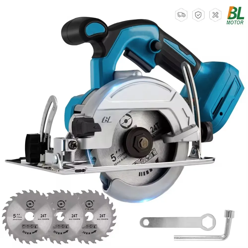 

1000W Brushless Electric Circular Saw 10800RPM Cordless Multifunctional Woodworking Cutting Power Tool For Makita 18V Battery