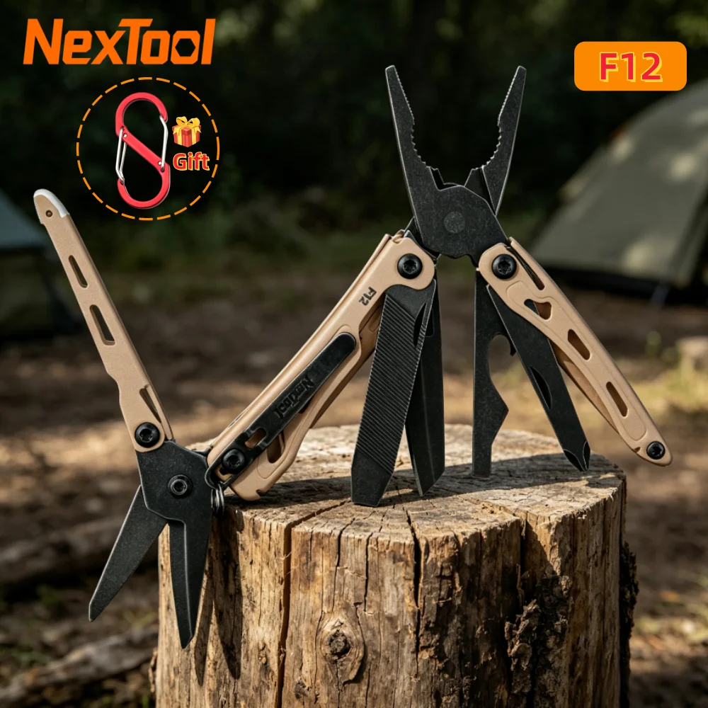 NexTool Mini Flagship F12 Multitool 13 In 1 Portable Pliers Folding EDC Tools Screwdriver File Ruler Outdoor Camping Hand Tools