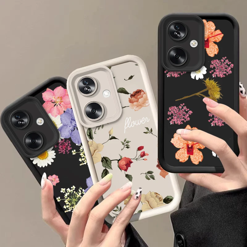 Botanical Flower For Oppo Reno 11F 4Z 10 12 PRO A79 60 5G 40 58 78 74 Realme GT 6 C67 Find X3 Lite Soft Silicone Phone Case