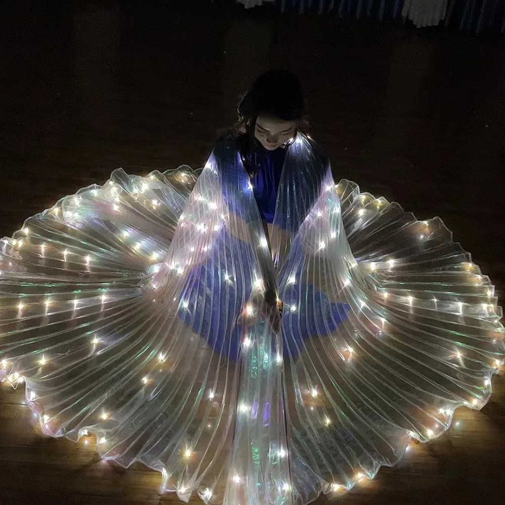 Flashing lights Led Isis Wings Belly Dance Accessories Stage Performance Props Club Belly Dance Light Up Show Costume