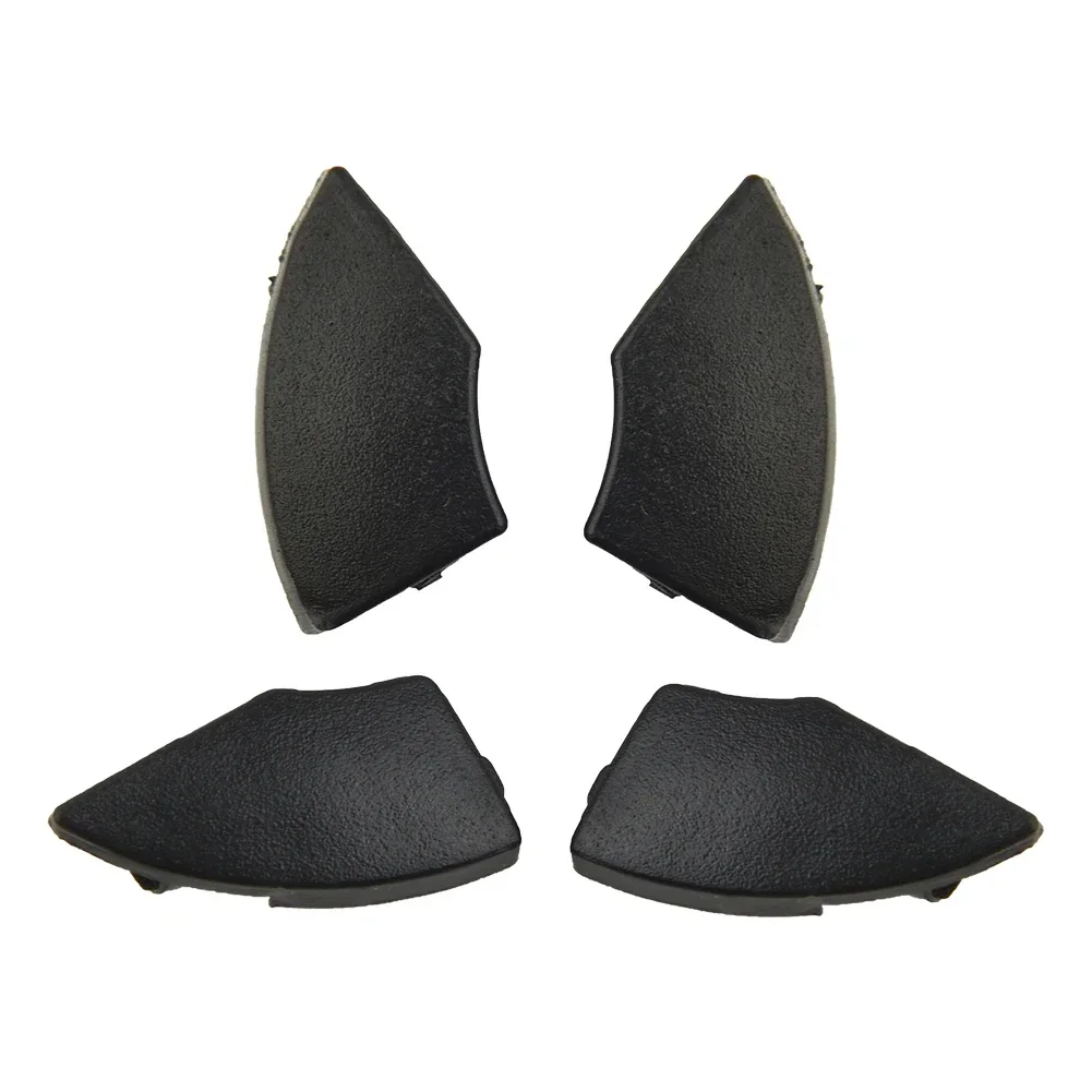 4pcs For Fiat 500 2008- Car Button Black Trims Audio Panel Buttons Black Fascias Trim Mold- Covers Radio CD Button Car Accessory