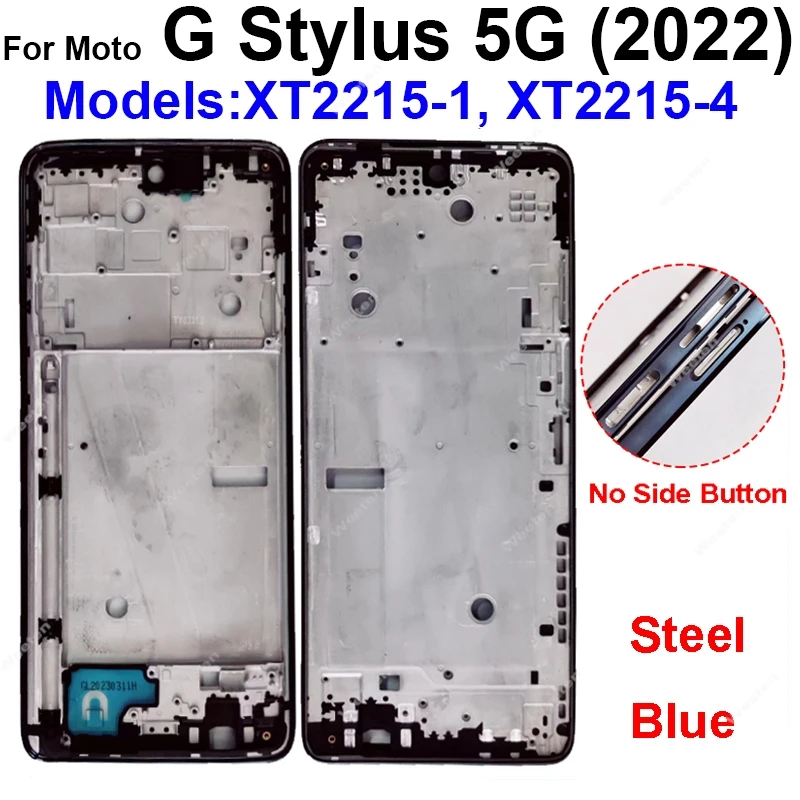 شاشة أمامية إطار متوسط الحافة لموتورولا موتو G ستايلس 5G 2020 2021 2022 2023 XT2043 XT2317 XT2131 XT2215 XT2315-1 أجزاء
