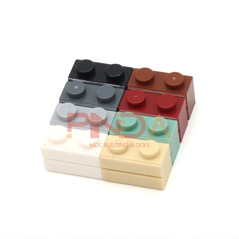 20pcs MOC Building Blocks Accessories 1x2 Dots Bricks Cube Parts Compatible 98283 Houses Wall Pieces Classic DIY Toys