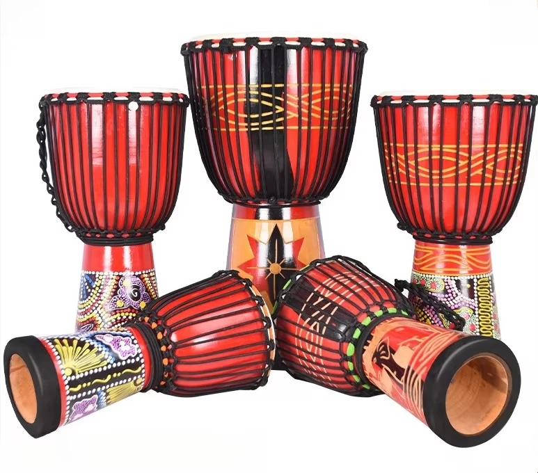 

African Drum Professional 8-12 Inches Musical Instrument Adults Bango Hand-made Hand Drums for Party Bar House Church