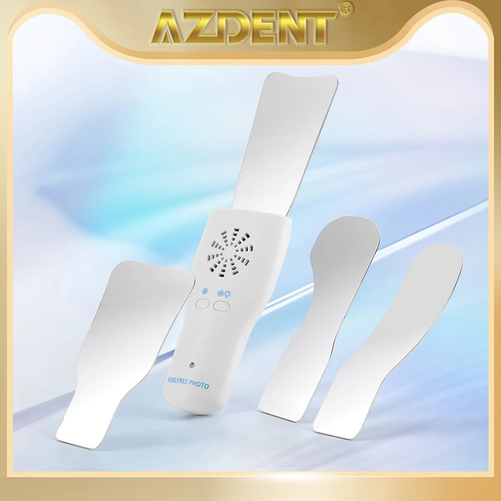 Azdent Dental Automatic Anti-fog Mirrors for Oral Photography Reflector Glass Defog Mirrors Orthodontic Buccal Occlusal Lingual