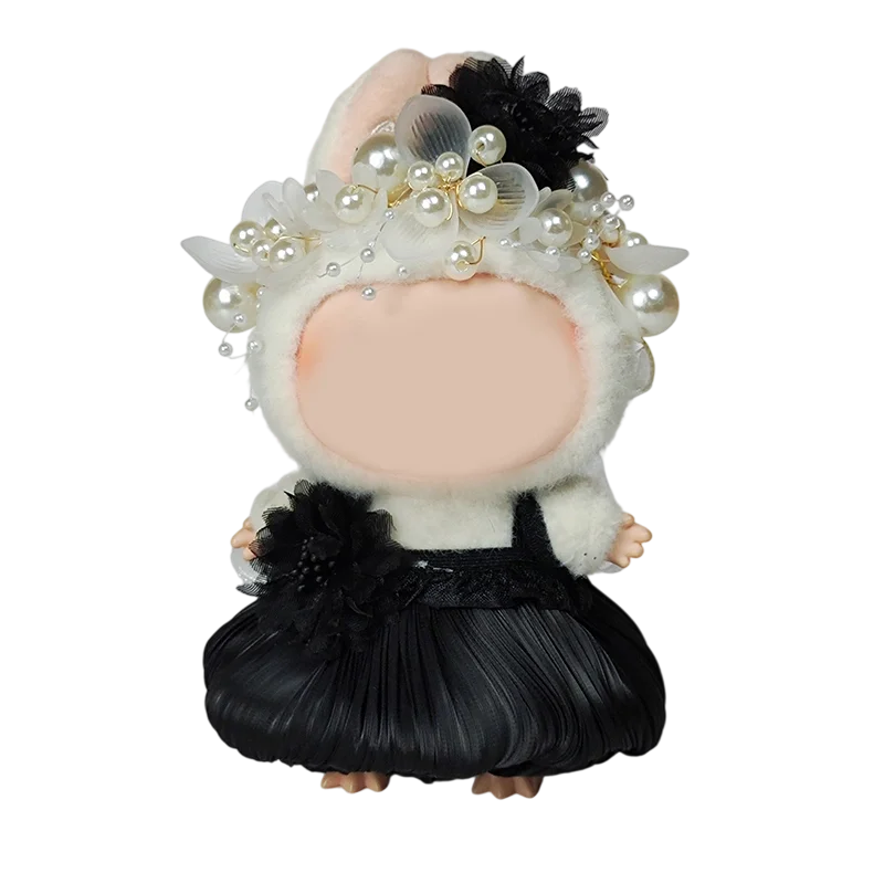 Para roupas labubu 15cm - conjunto de roupas de boneca de verão de 6 peças |   DIY divertido vestir roupas e acessórios fofos presente