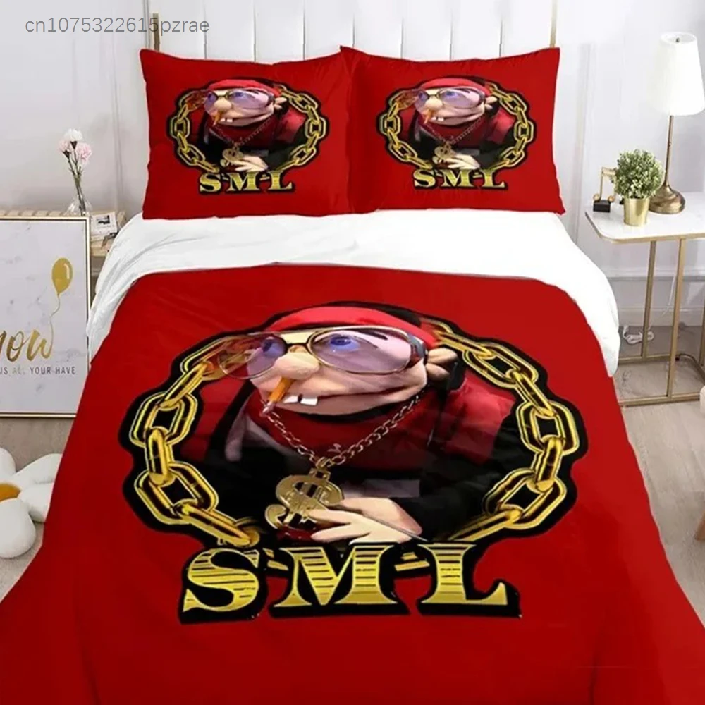 3D Print Cartoon SML Jeffy Bedding Set Bedroom Soft Modern Bedspreads Comefortable Kids Duvet Cover Quilt Cover And Pillowcase