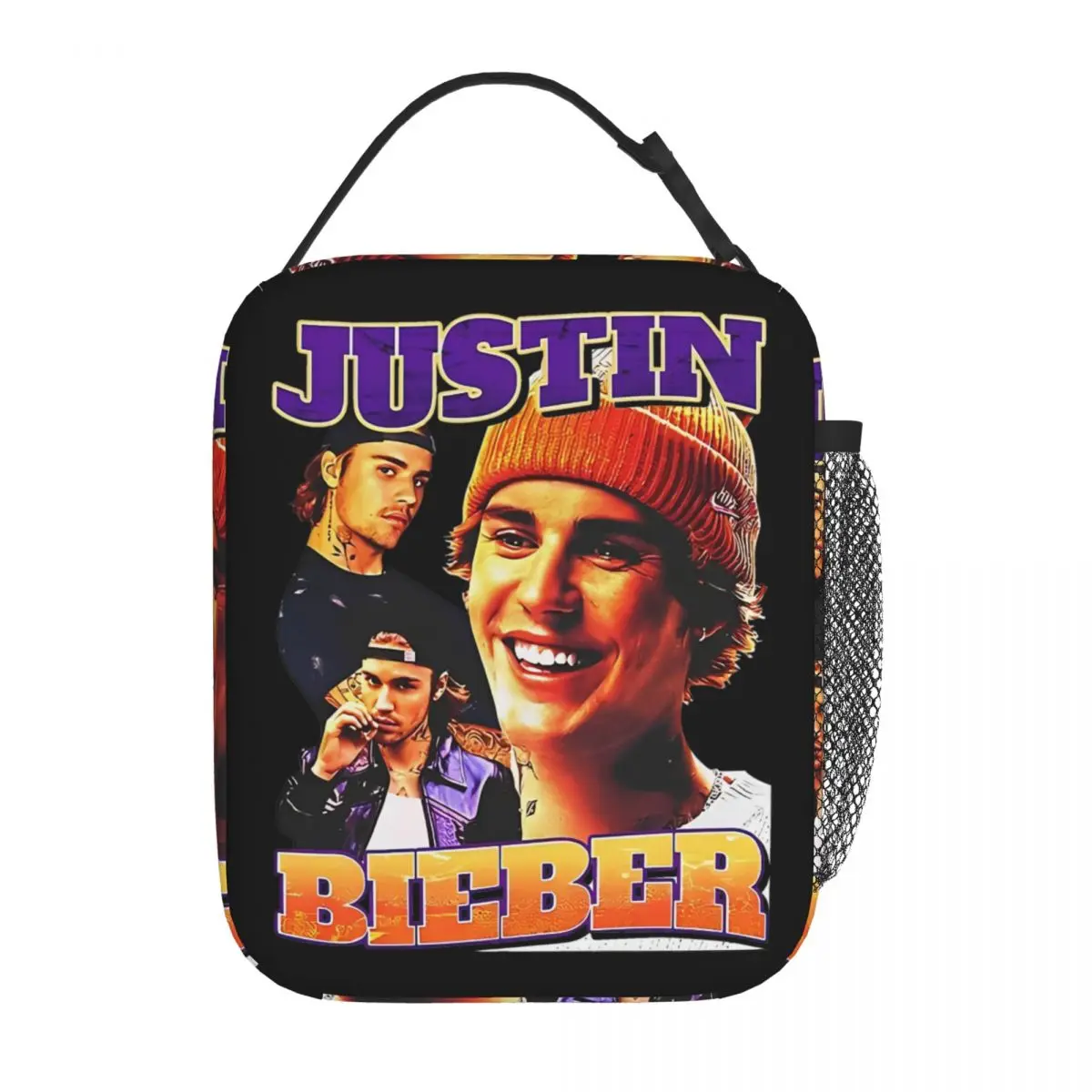 

Dynamic Justin Bieber Insulated Lunch Bag Portable Music Pop Reusable Thermal Bag Tote Lunch Box Food Storage Bags