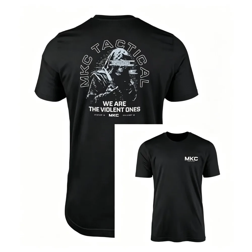 2026 New Tough Style Men's Military Tactical Printed Short Sleeve T-shirt, Retro Loose Round Neck Trendy Street Top