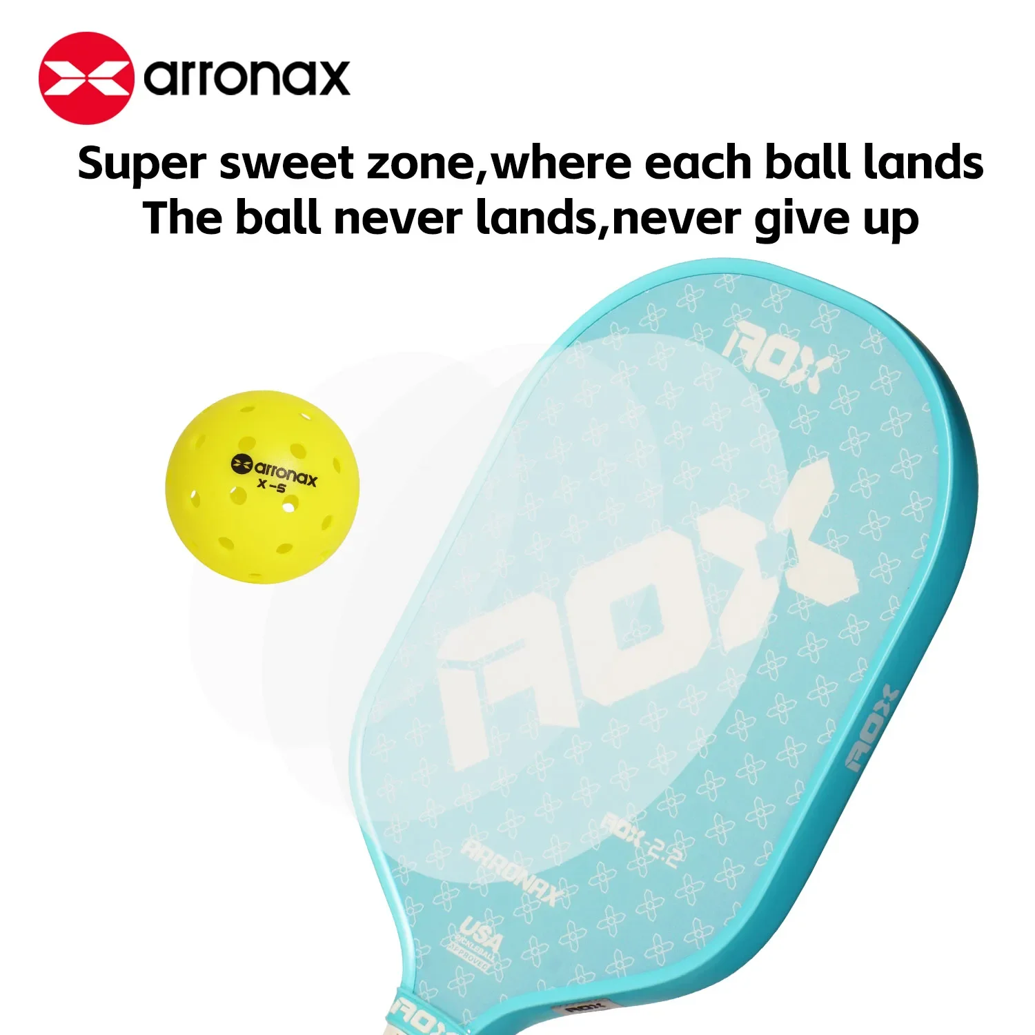 ARRONAX Pagaia da pickleball in fibra di vetro PP Nucleo a nido d'ape 16mm per racchetta da pickleball Pagaia da pickleball in fibra di vetro con bordo in schiuma