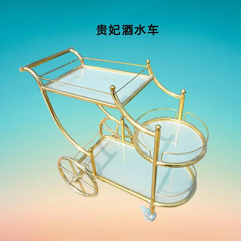 Special stainless steel titanium and other hotel supplies wine truck, hotel service truck wholesale, affordable price