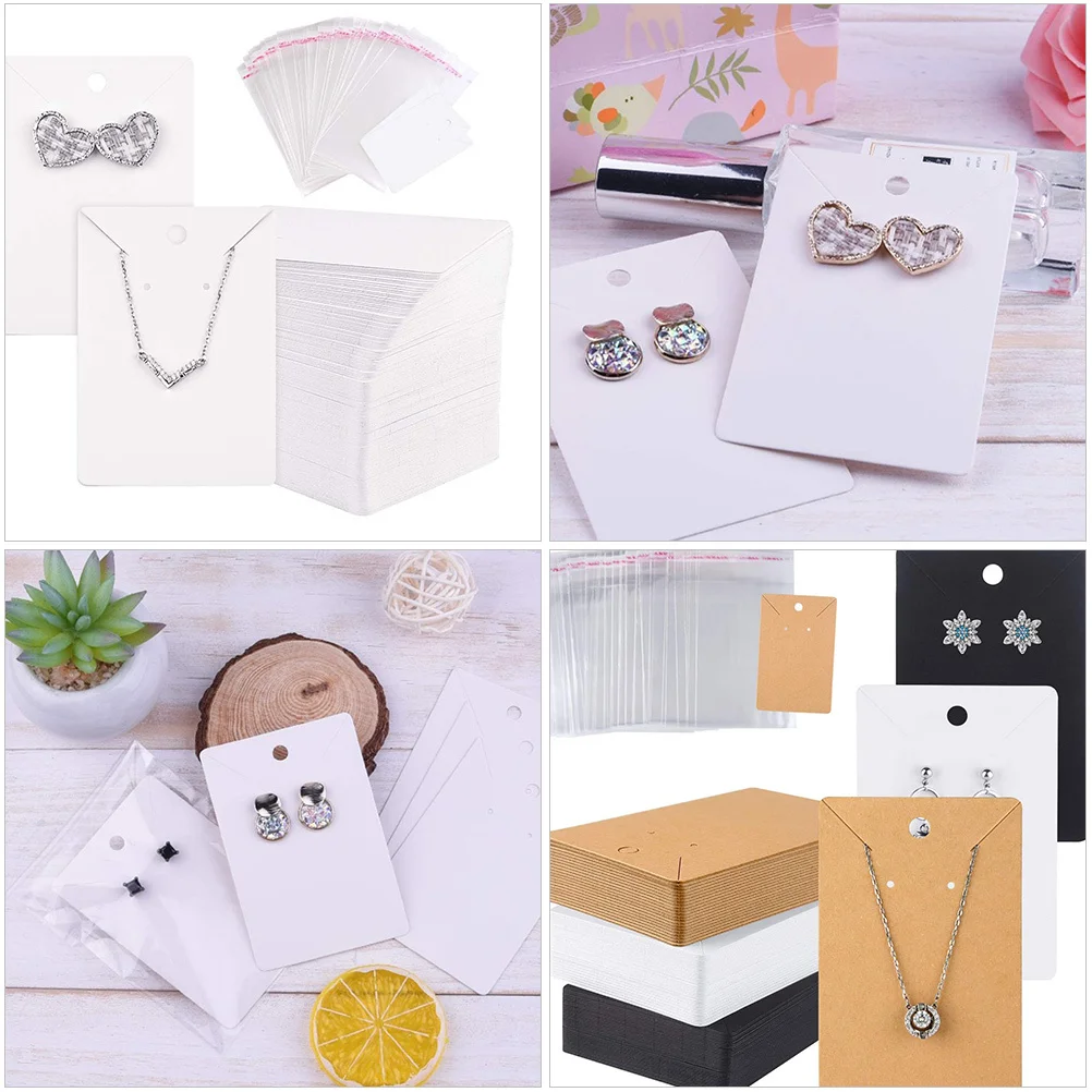 

1 комплект карточек для демонстрации сережек, винтажная крафт-бумага, прочный подвесной держатель для ювелирных изделий с отверстием, упаковка для демонстрации сережек