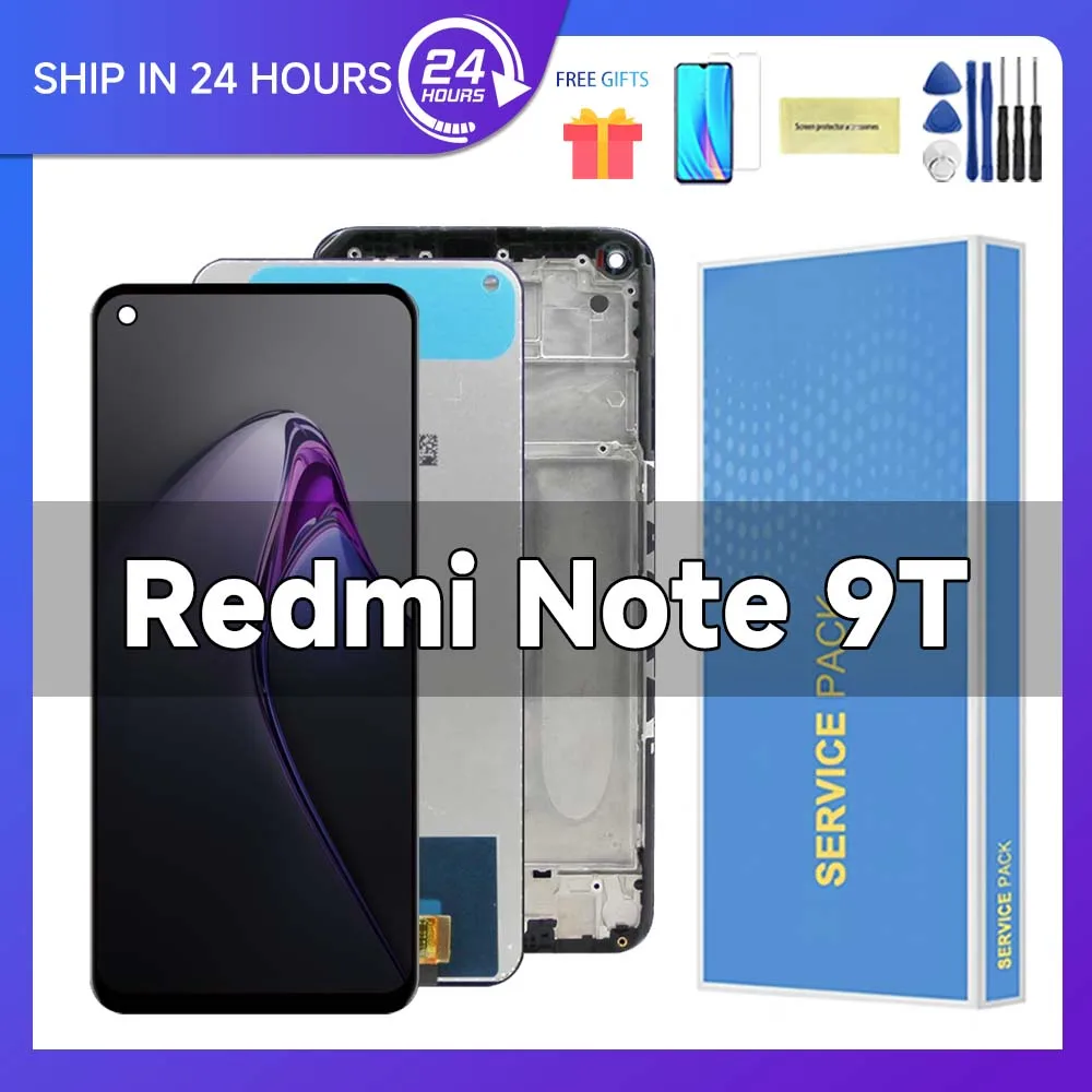 AAA Quality For Xiaomi Redmi Note 9T LCD Display with Touch Screen Digitizer Assembly For Redmi Note9T M2007J22G, J22 Screen