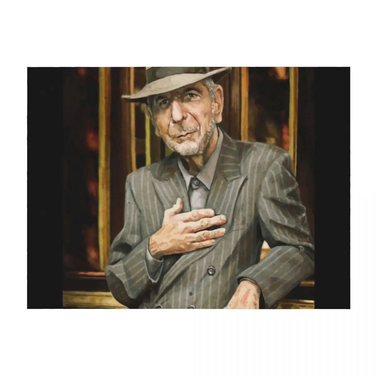 

Leonard Cohen Throw Blanket Luxury Designer Bed covers Warm Luxury St Blankets