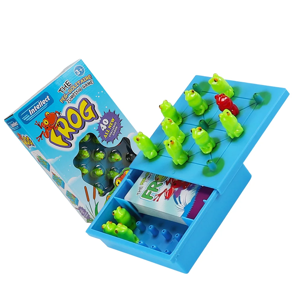 Frog Checkers Bin Cartoon Game Chessboard Toy Children Learning Toys Stack Kids Baby Leisure Plastic Playing