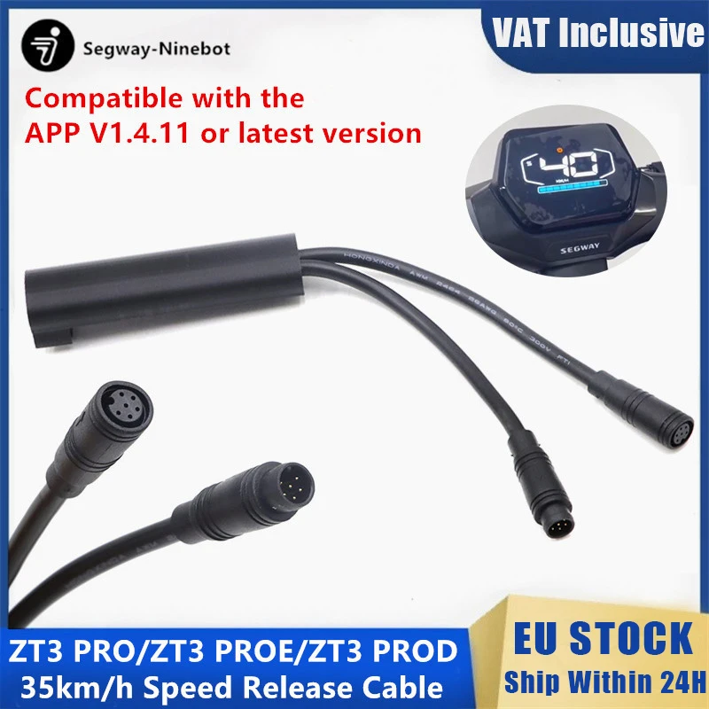 Câble de libération de vitesse personnalisé Ninebot, Stock ue, pour Segway ZT3 PRO/PRO E/PRO D/Scooter électrique, 35 km/h, pièces de ligne de rupture de vitesse d'équitation