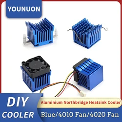 YOUNUON DIY Aluminum Cooler Heatsink DIY Northbridge Blue Heat sinks Cooling